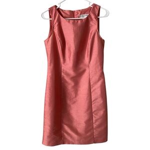 Vintage Alyn Paige Mini Dress Small Pink Coral Sleeveless Coquette Twee Preppy